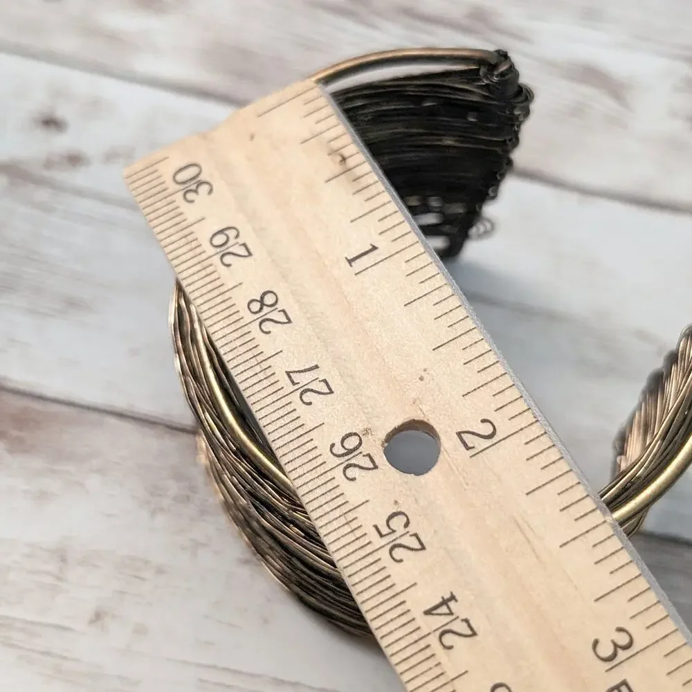 Vintage Cuff Bracelet Brassy Tone - Some Bending